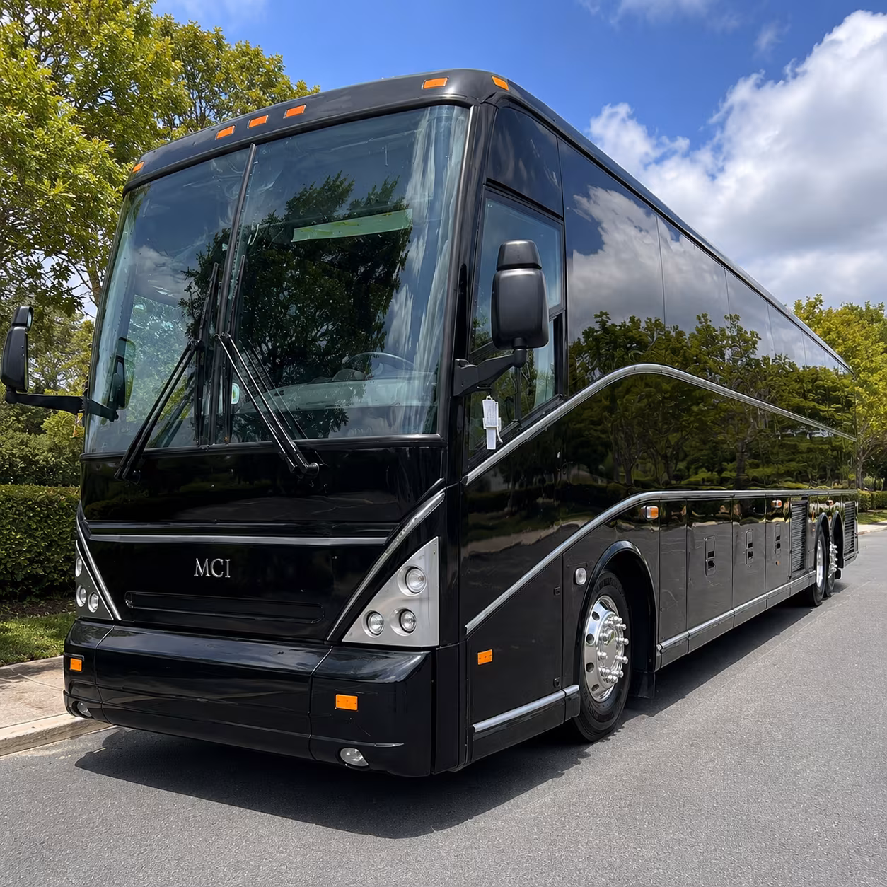 wedding and reception buses along the concho river